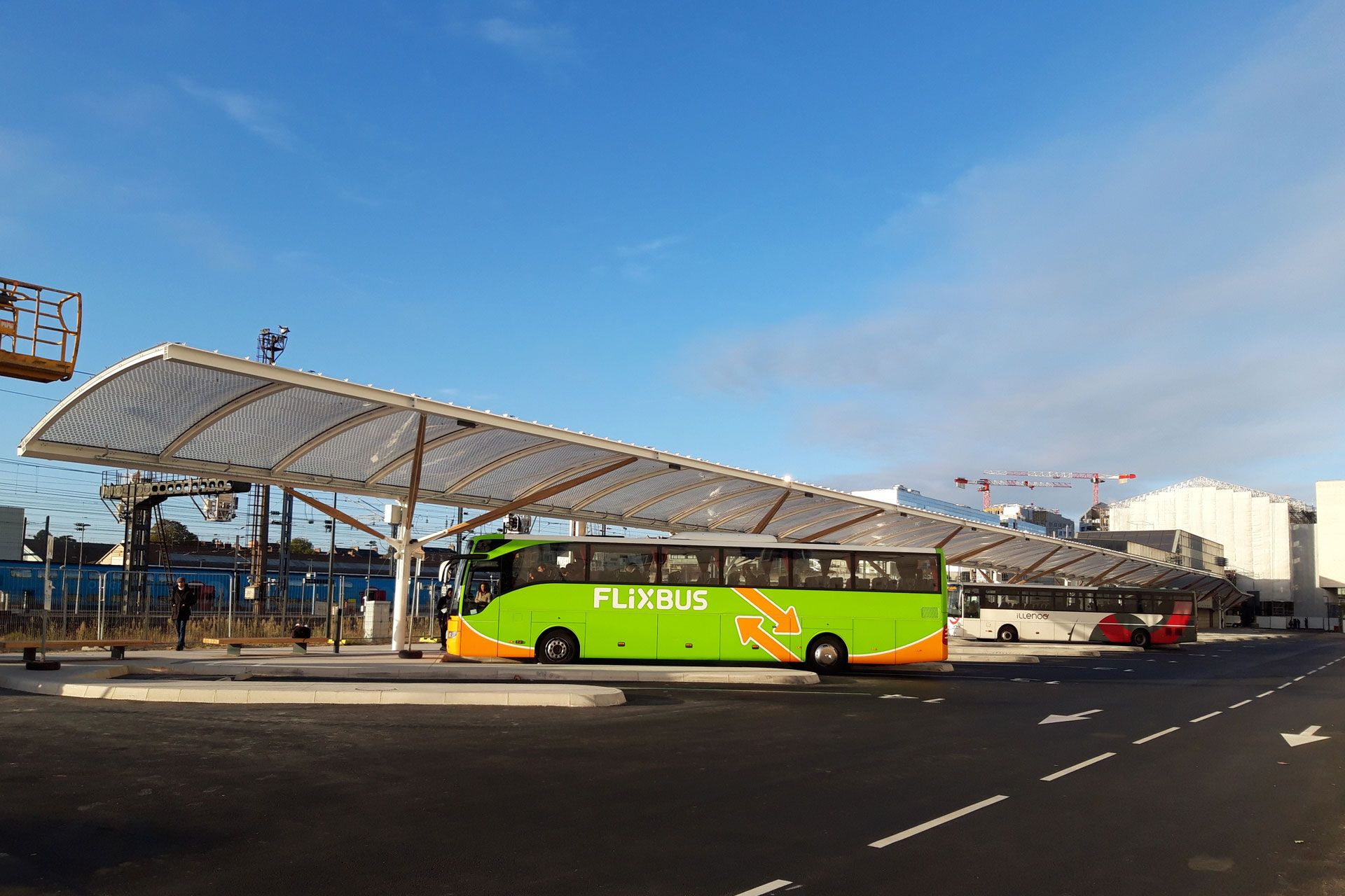 ETFE cushions covering the marquee of the station